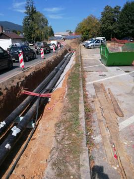 Gradnja kolesarskih površin - Tomšičeva - september 2021